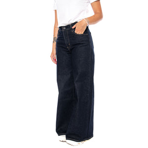 728 HR WIDE LEG RETRO RINSE LB RETRO RINSE LB - DARK WASH - Pantaloni Denim Jeans Donna Blu 0039B 0001 LEVIS 