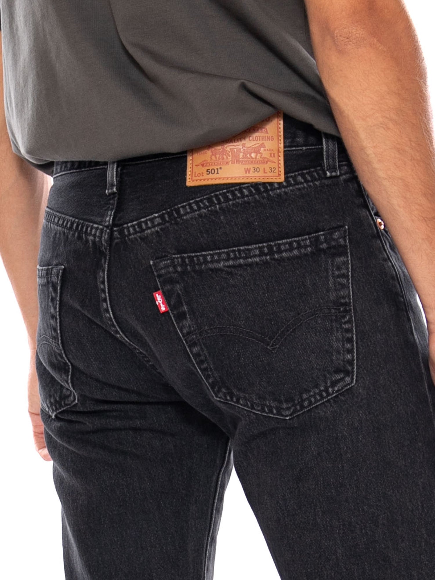 LEVI'S® 501® ORIGINAL FOUND IN CAVE SELV BLACK - Pantaloni Denim Jeans Uomo Neri 00501 3789 LEVIS 
