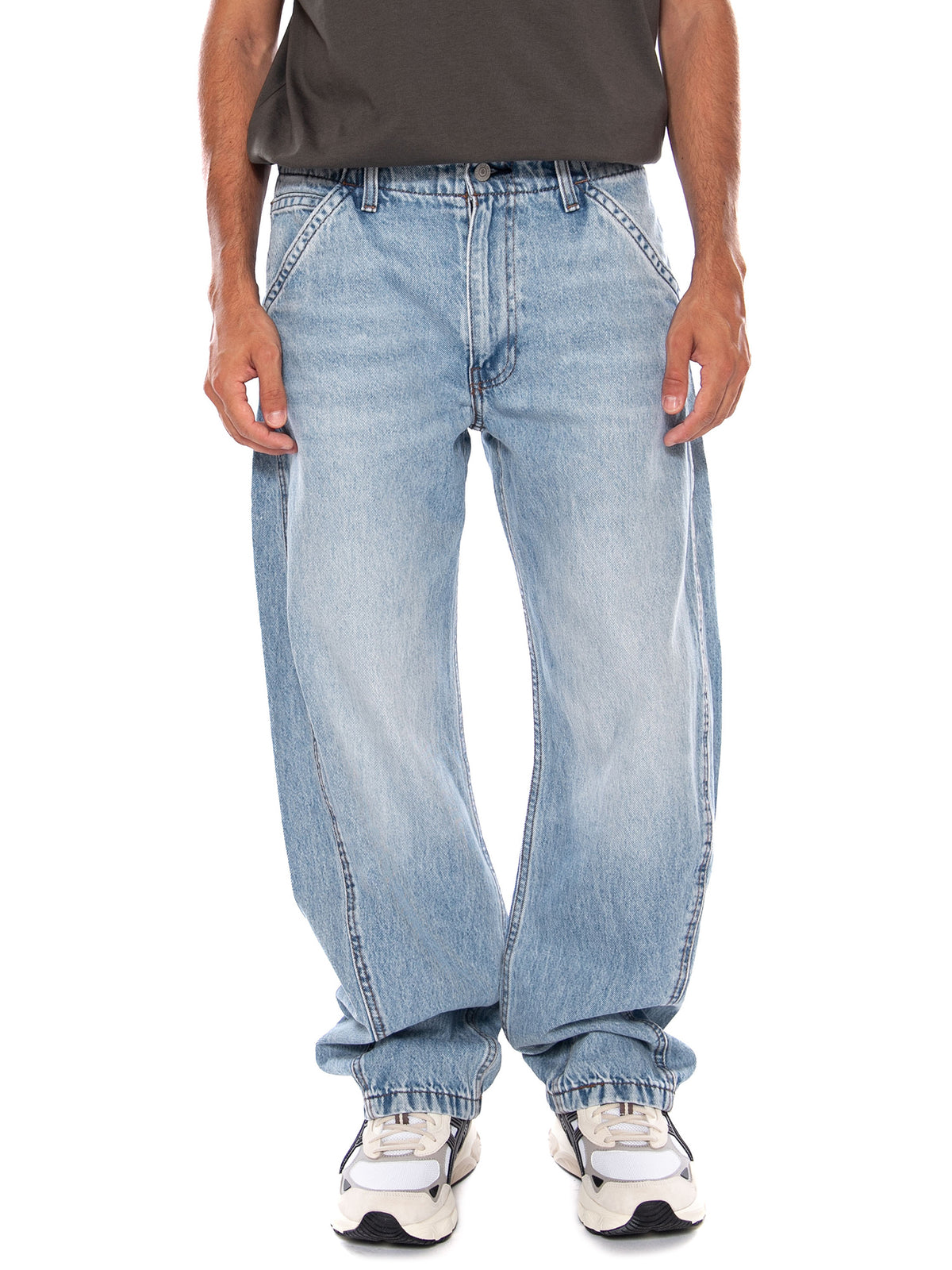 LEVI'S® BAGGY BARREL RUNNING THE RACE LIGHT WASH - Pantaloni Denim Jeans Uomo Blu 0057O 0009 LEVIS 