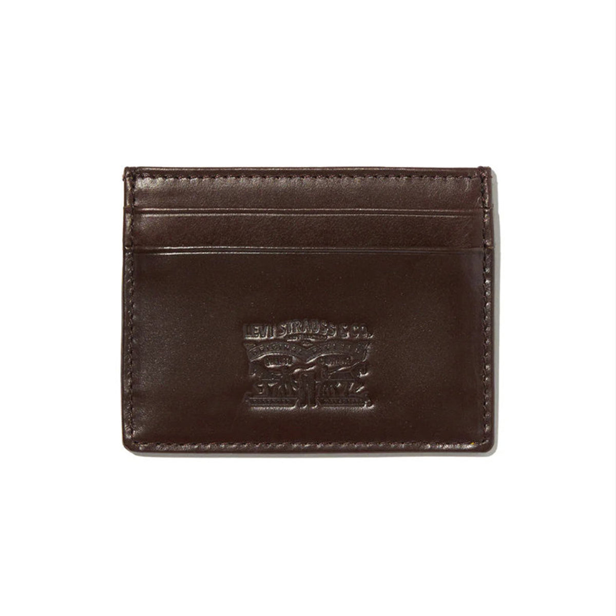 LEATHER CARD CASE CAVIAR LEATHER - Portacarte Marrone 005H1 0000 LEVIS 