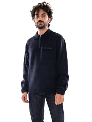 Levi's Boulder Quarter Zip Navy HTR Novelty STI - Maglia Uomo Blu Navy 007W2 0000 LEVIS 