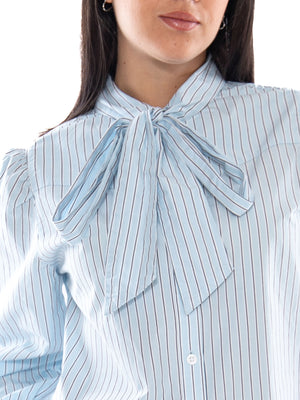 Levi's Judice Western Shirt Sherman Stripe Angel Light Indigo - Camicia Donna Azzurra a Righe 007XN 0002 LEVIS 