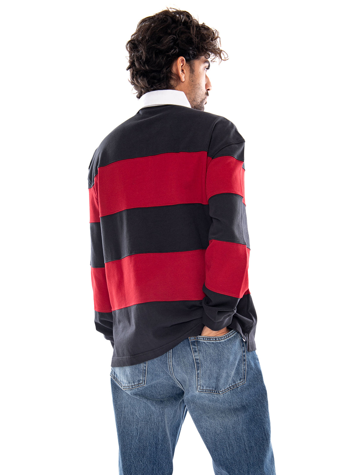 PIECED UNION RUGBY JESSE JET BLACK COLOR - Polo Maniche Lunghe Uomo Multicolore 0087B 0001 LEVIS 