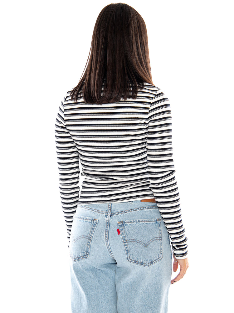 Levi's Rory LS Polo Gigi Stripe Anthracite Night - Polo Donna a Righe Antracite 0087H 0002 LEVIS 
