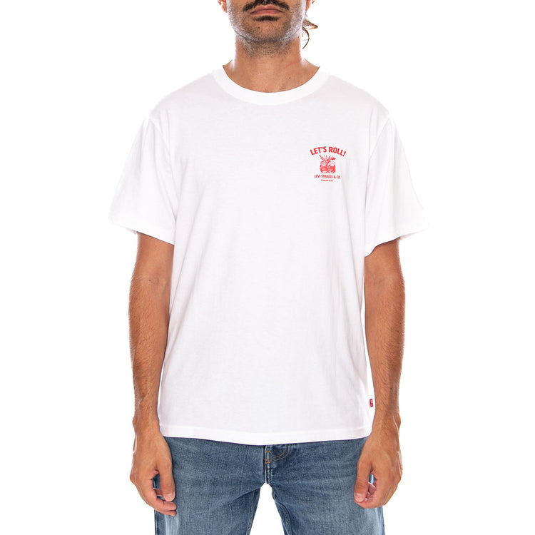 SS RELAXED FIT TEE ROLL MODELS WHITE PLU - Maglietta Girocollo Uomo Bianca 16143 2625 LEVIS 