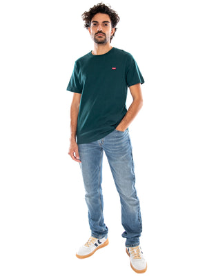 S/S Original HM Tee Jen Stripe Maitake BR Dark Indigo - Maglietta Girocollo Uomo Verde 56605 0140 LEVIS 