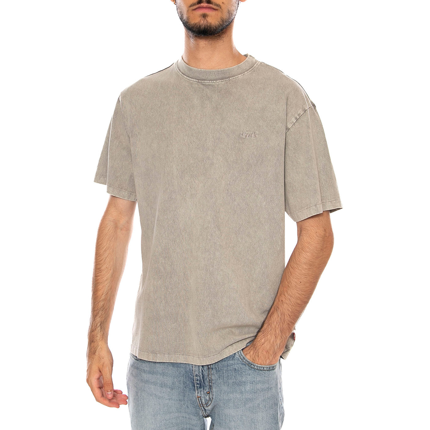 RED TAB VINTAGE TEE MINERAL BLACK GARMENT GREY - Maglietta Girocollo Uomo Grigia A0637 0134 LEVIS 