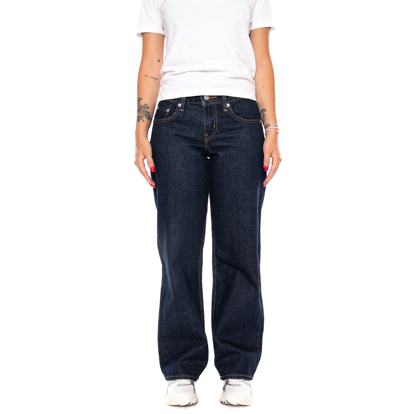 LOW LOOSE CANTEEN CORDUROY LIGHT INDIGO - Pantaloni Donna Blu A5566 0002 LEVIS 