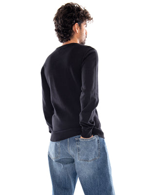 LIGHTWEIGHT HM SWEATER BLACK - Maglione Girocollo Uomo Nero A7207 0040 LEVIS 