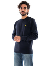 Lyle & Scott Crew Neck Brushback Sweatshirt Dark Navy - Sudadera Cuello Redondo Hombre Azul Marino Hombre LYLE & SCOTT
