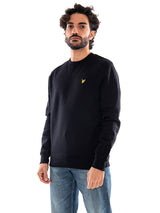 Lyle & Scott Crew Neck Brushback Sweatshirt Jet Black - Sudadera Cuello Redondo Hombre Negra Hombre LYLE & SCOTT