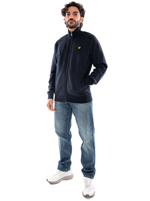 Lyle & Scott  Brushback Full Zip Dark Navy - Felpa con Zip Uomo Blu ML2148V Z271 LYLE & SCOTT 
