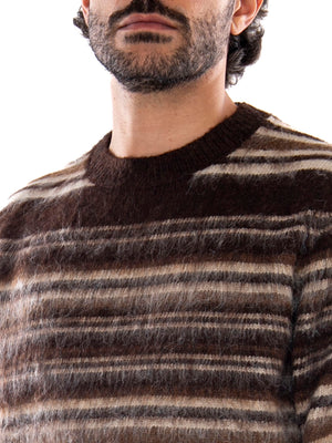 Only & Sons Onsaiden RLX LS Crew Knit Coffee Bean Silver Lining - Maglia Uomo Marrone e Grigia<BR/><BR/> 22039405 5101984 ONLY & SONS 