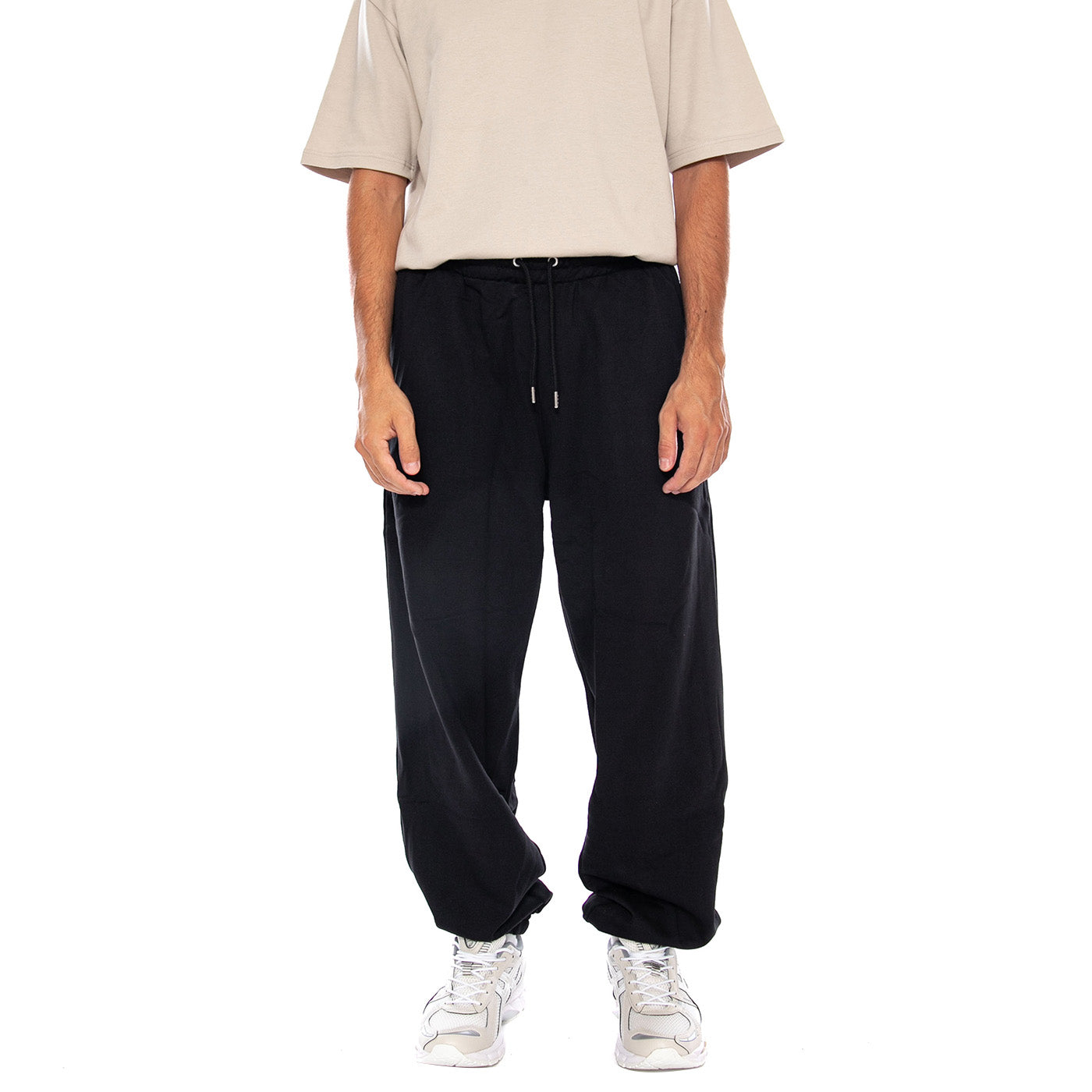 M ESS TERRY SD RLX PANT TNF BLACK - Pantaloni Felpa Uomo Neri NF0A8FDF JK31 THE NORTH FACE 