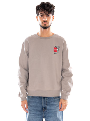 U GEAR UP GET OUT RLX CREW-GRAPHIC STONE SLAB - Felpa Uomo Beige NF0A8JB5 2MB1 THE NORTH FACE 