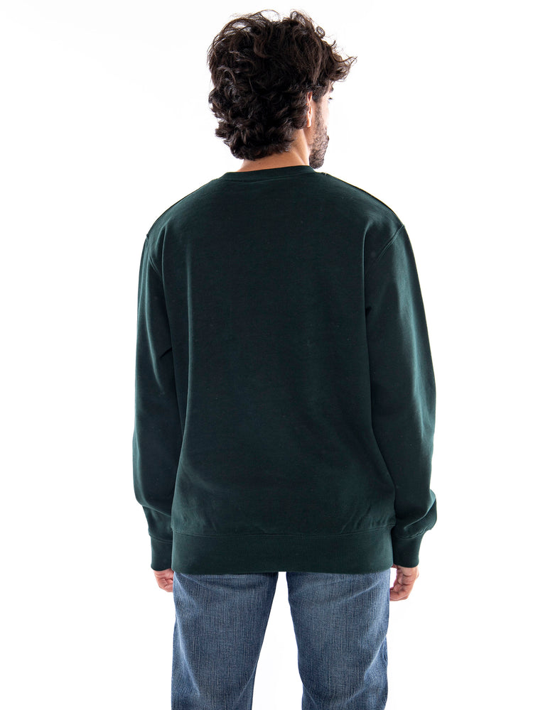 Timberland Men's Patchwork T Applique BB Crew Sweatshirt Scarab - Felpa Uomo Verde Scuro TBC0YHB2 EA11 TIMBERLAND 