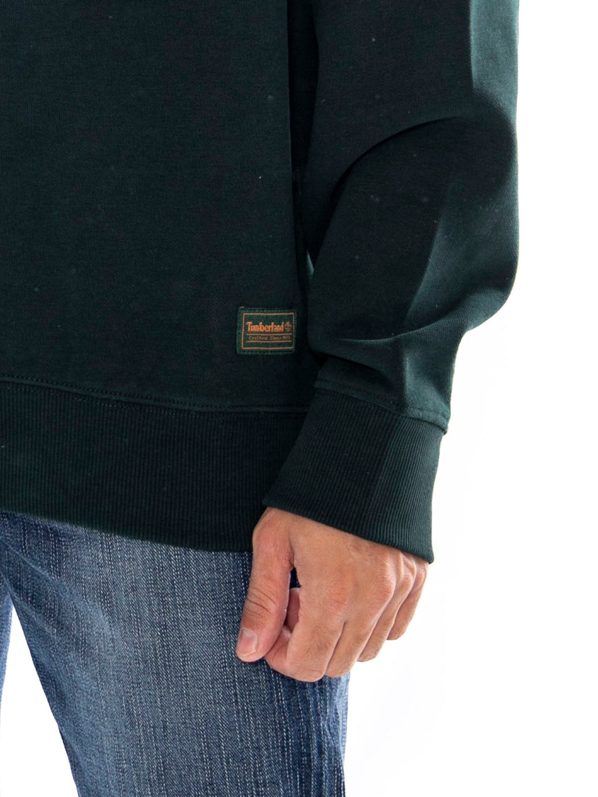 Timberland Men's Patchwork T Applique BB Crew Sweatshirt Scarab - Felpa Uomo Verde Scuro TBC0YHB2 EA11 TIMBERLAND 