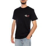 TJM SLIM SIGN CHEST SS TEE EXT BLACK - Camiseta Cuello Redondo Hombre Negro Hombre TOMMY HILFIGER