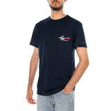 TJM SLIM SIGN CHEST SS TEE EXT DARK NIGHT NAVY - Camiseta Cuello Redondo Hombre Azul Hombre TOMMY HILFIGER
