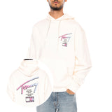 TJM RLX SIGNATURE HDIE EXT ANCIENT WHITE - Sudadera con Capucha Hombre Blanca Hombre TOMMY HILFIGER