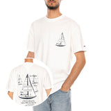 TJM RLX SAILBOAT SS TEE ECRU - Camiseta Cuello Redondo Hombre Blanca Hombre TOMMY HILFIGER
