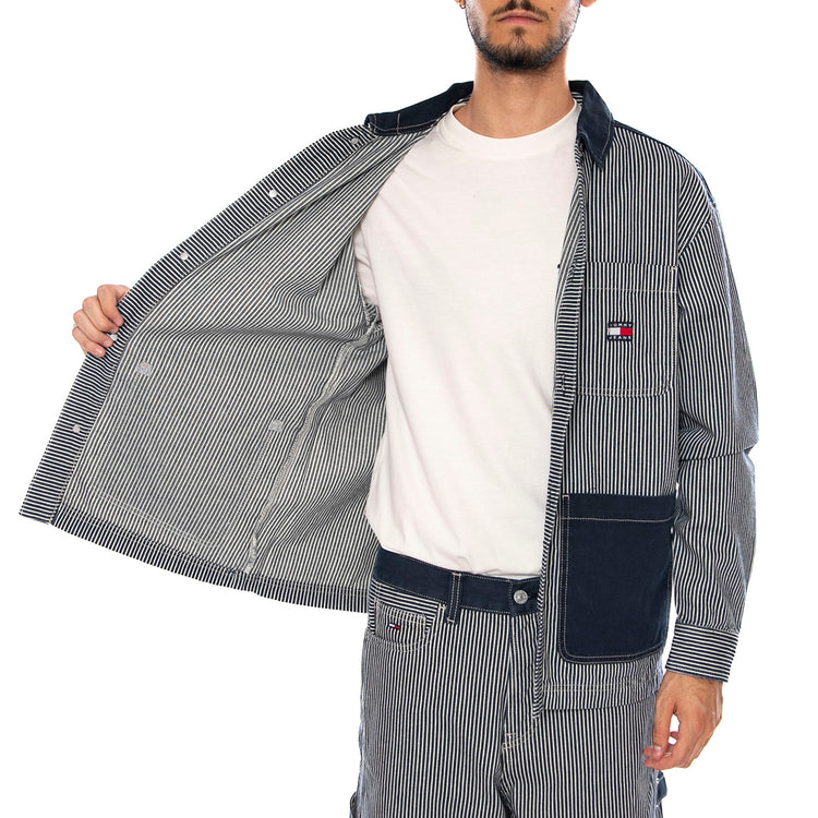 SHIRT JACKET CJ6053 DENIM DARK - Giacca Denim Jeans Uomo Multicolore DM0DM23660 1BK TOMMY HILFIGER 