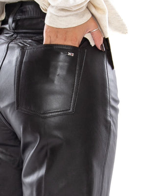 Tommy Hilfiger Leather Pants Dark Truffle - Pantaloni Donna Marrone Scuro WW0WW51587 H09 TOMMY HILFIGER 