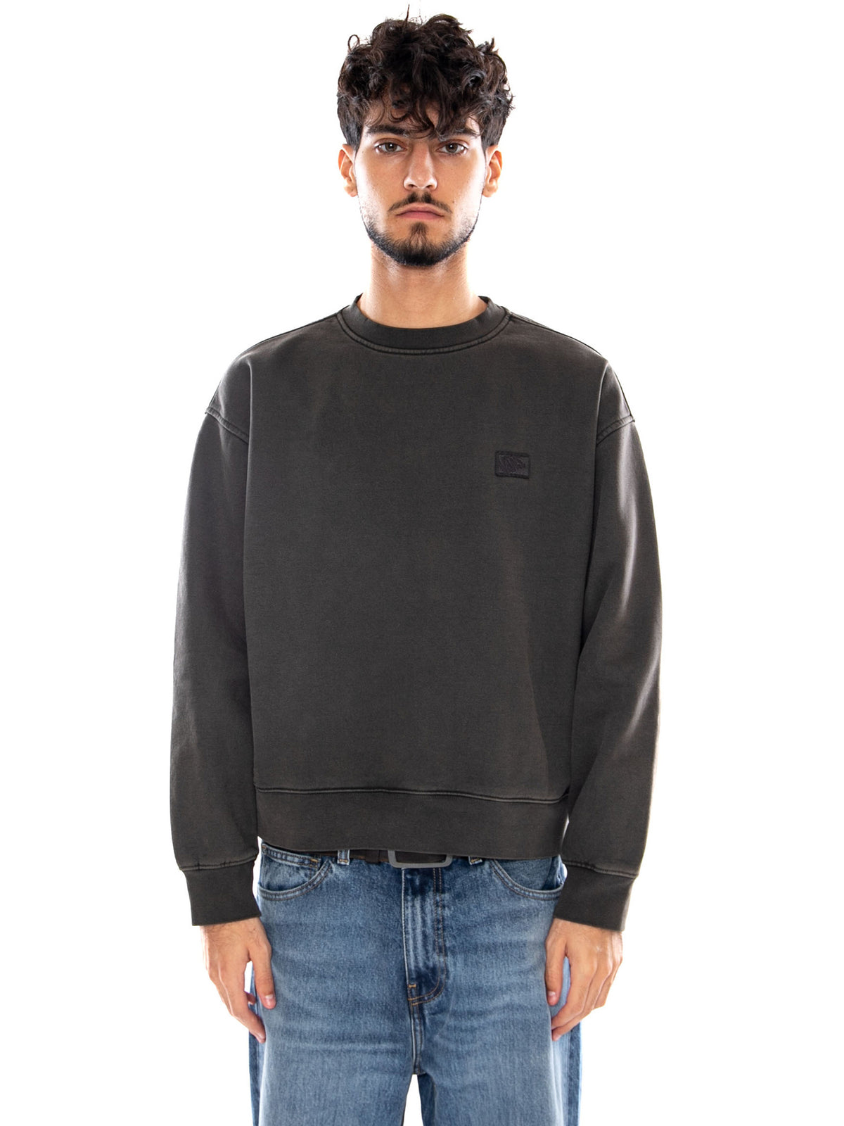 PREMIUM CREWNECK FADED BLACK - Felpa Uomo Nera VN000T6T EMV1 VANS 