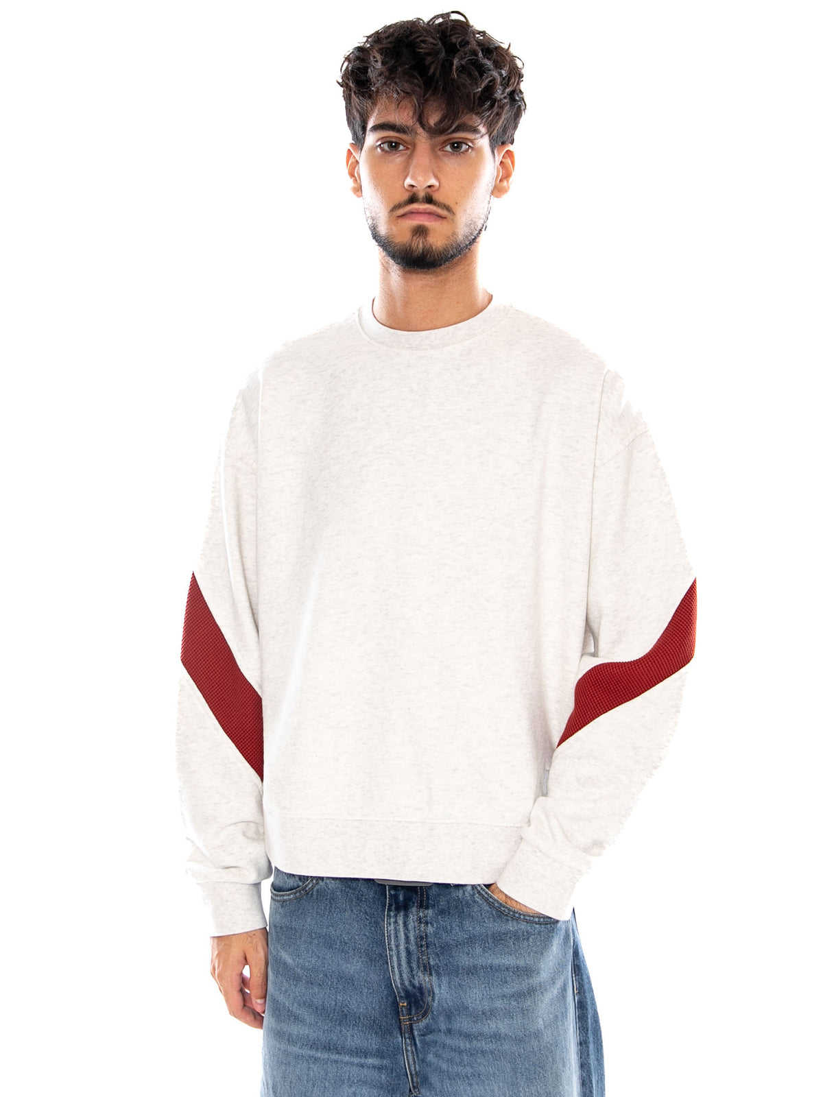 RETRO SPORT CREW ASH HEATHER - Felpa Girocollo Uomo Grigia VN000VK5 RKZ1 VANS 