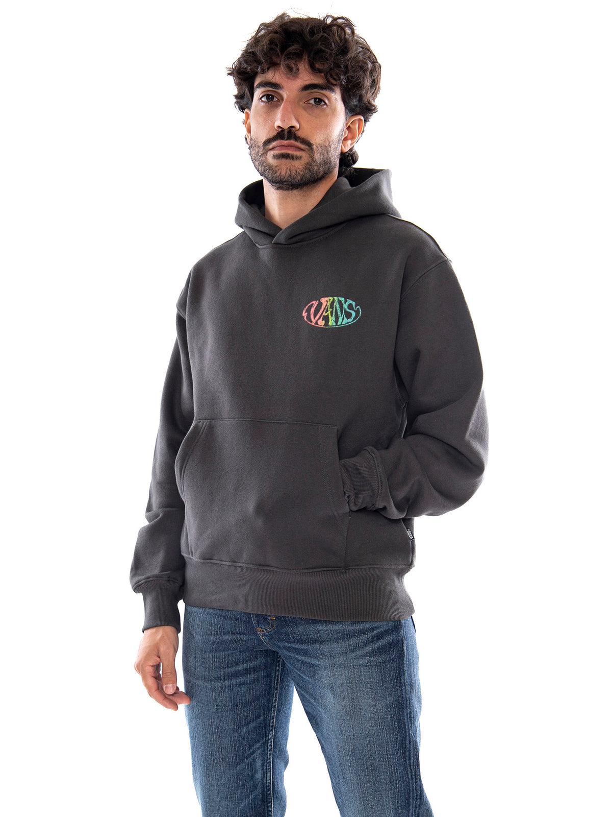 Vans Jetty Sets Pullover Faded Black - Felpa Uomo Nera Slavata<BR/><BR/> VN000WWY EMV1 VANS 