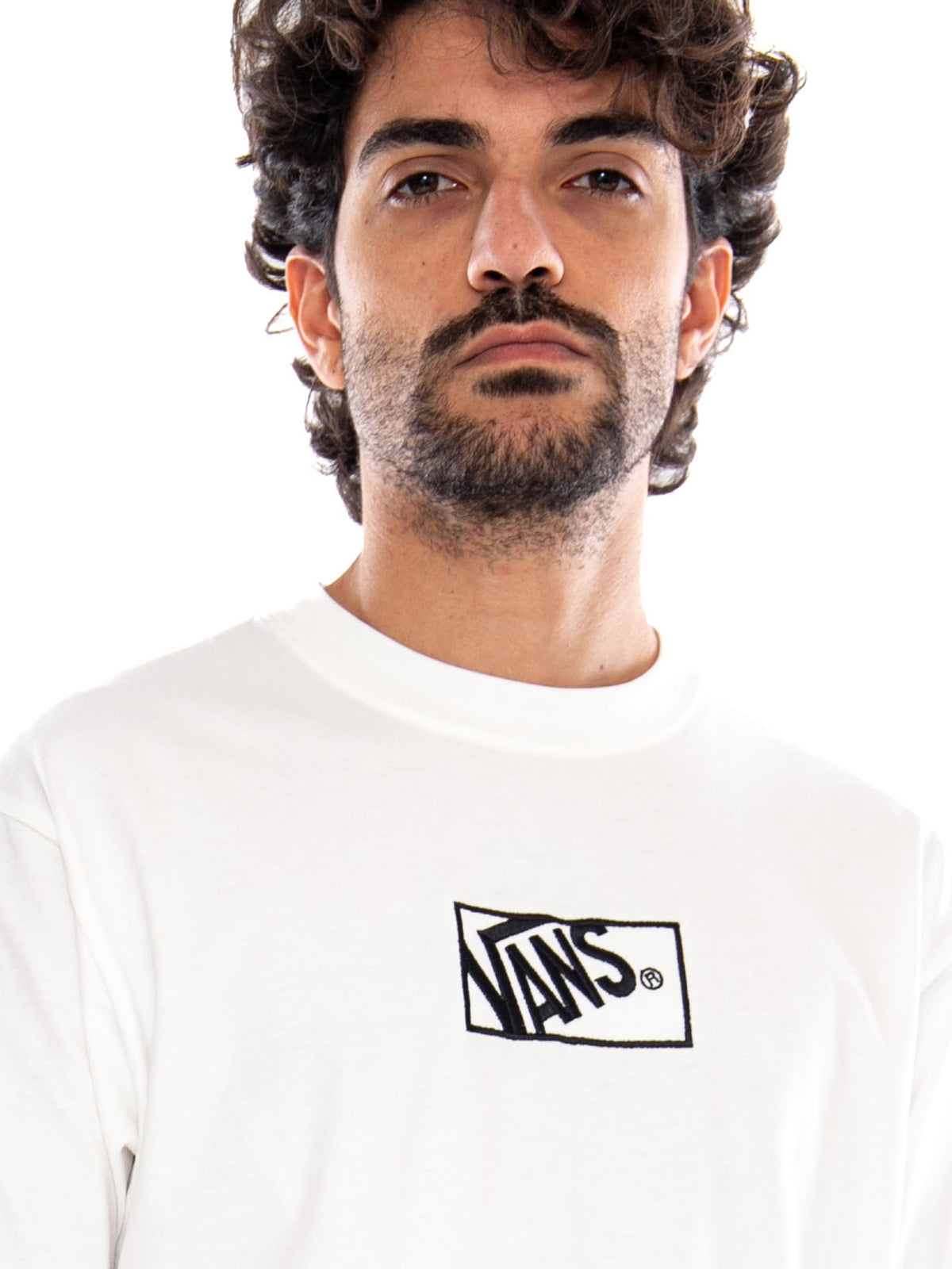 Blocked Box Loose SS White - Maglietta Girocollo Uomo Bianca<BR/><BR/> VN0010FG WHT1 VANS 