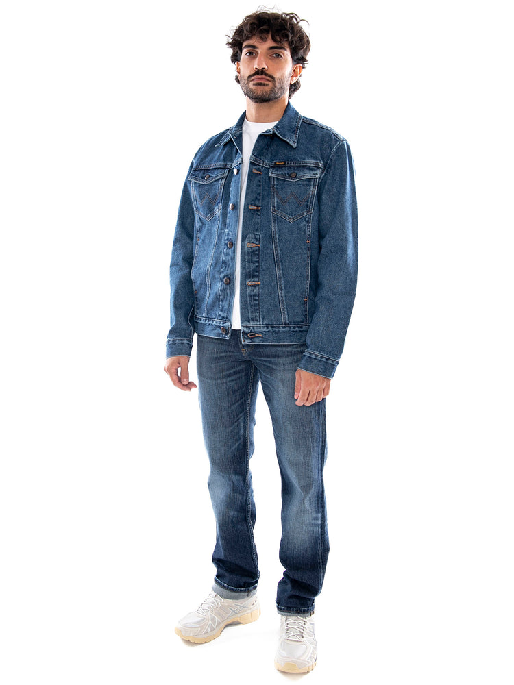 Wrangler Cowboy Cut Jacket Stonewash Blue - Giacca in Denim Uomo Blu 112378960 BL WRANGLER 
