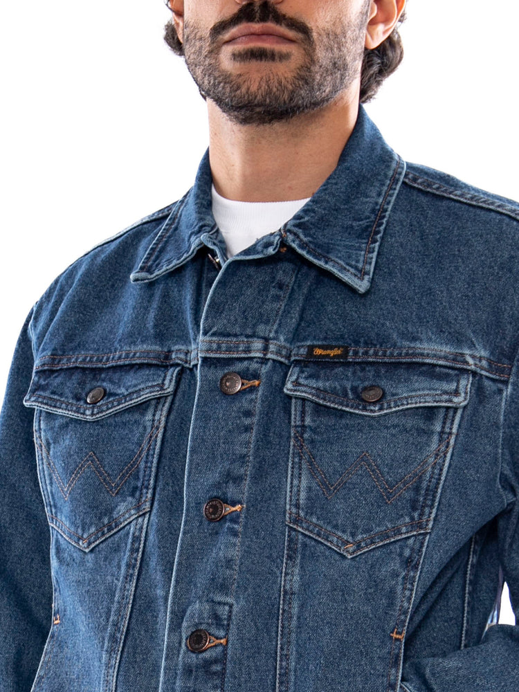 Wrangler Cowboy Cut Jacket Stonewash Blue - Giacca in Denim Uomo Blu 112378960 BL WRANGLER 