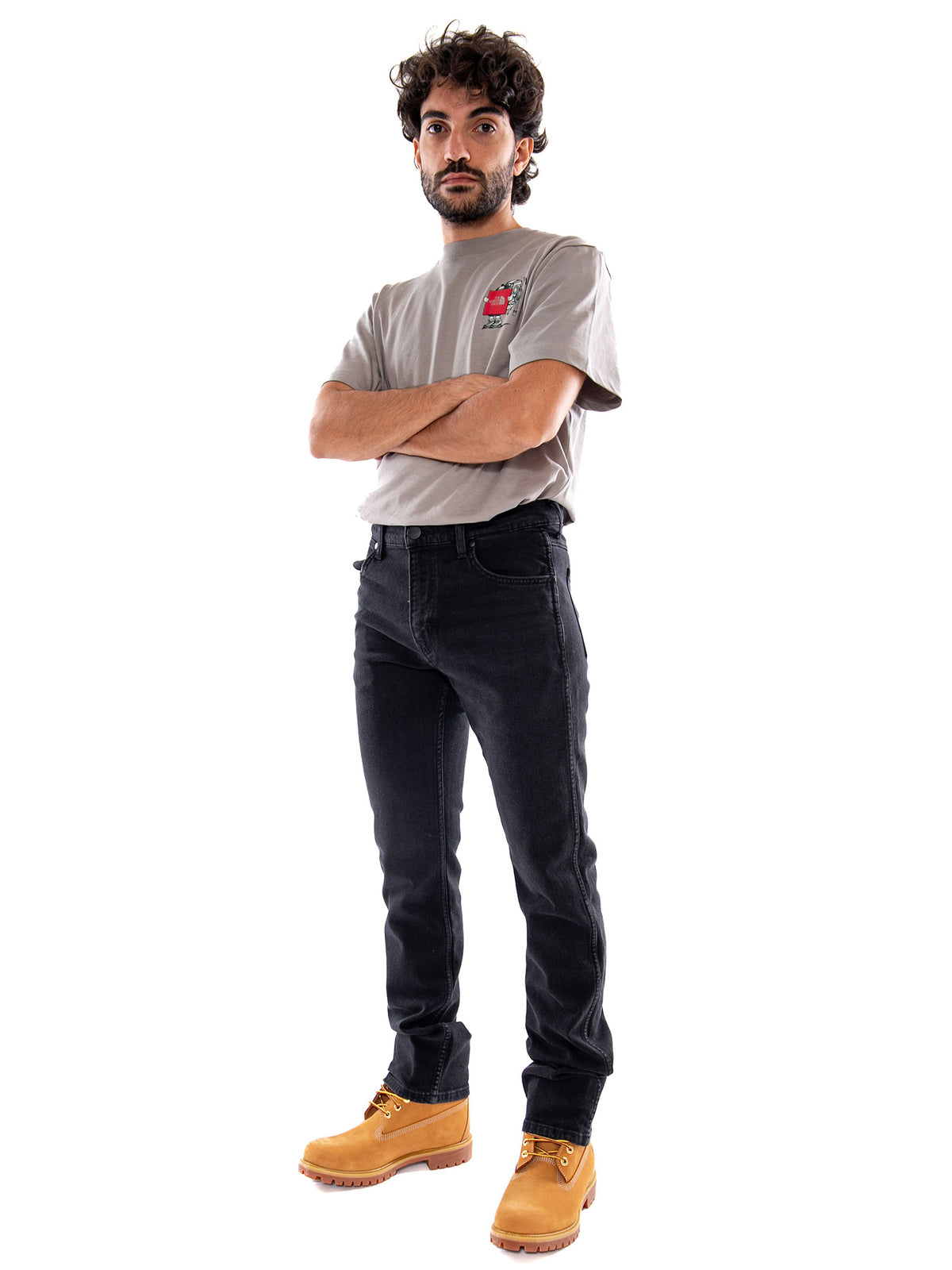 Wrangler Greensboro Black - Jeans Uomo Neri 112386853 BLK WRANGLER 