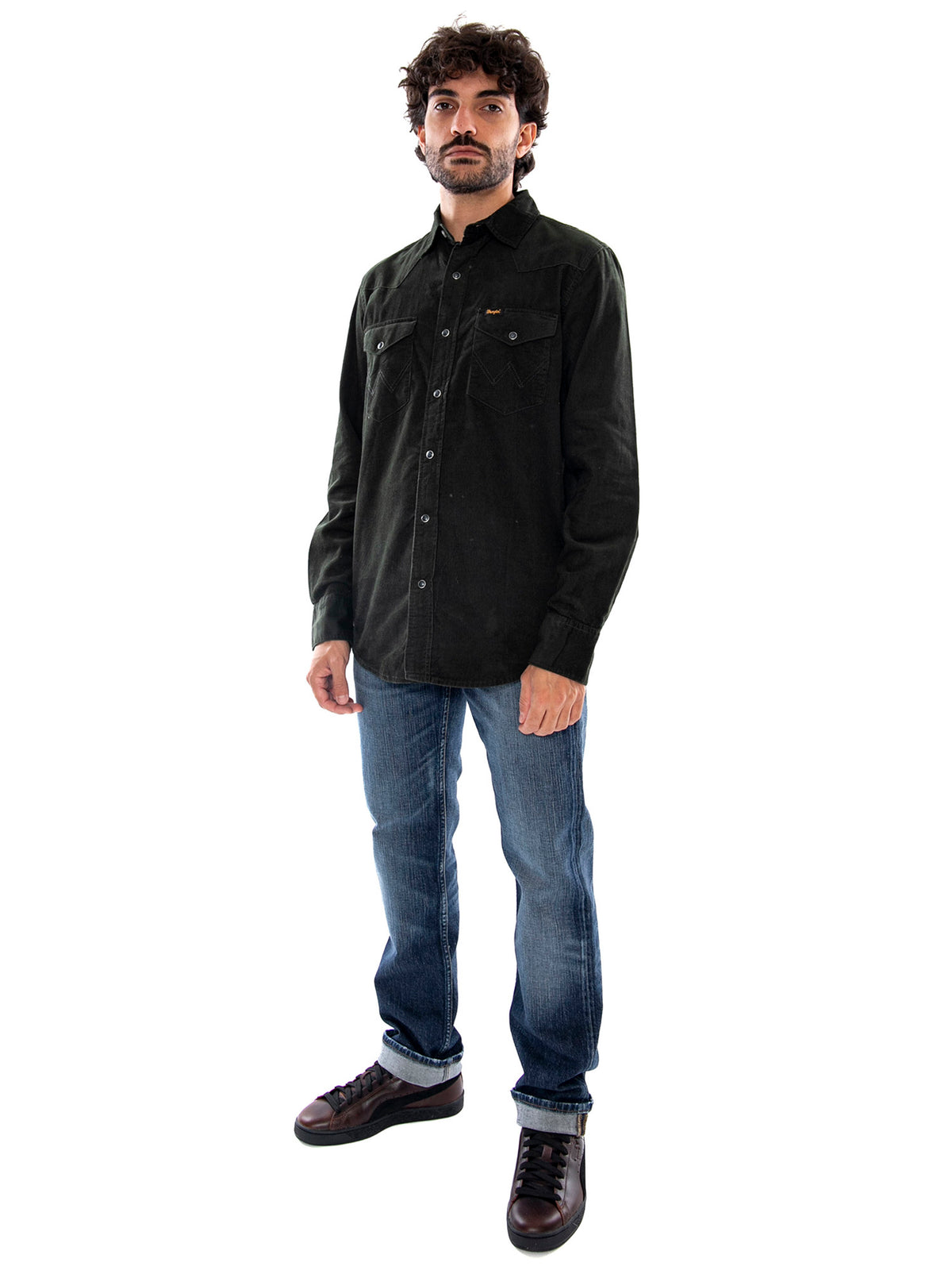 Wrangler Western Shirt Rosin Green - Camicia Western Uomo Verde 112386901 GRN WRANGLER 