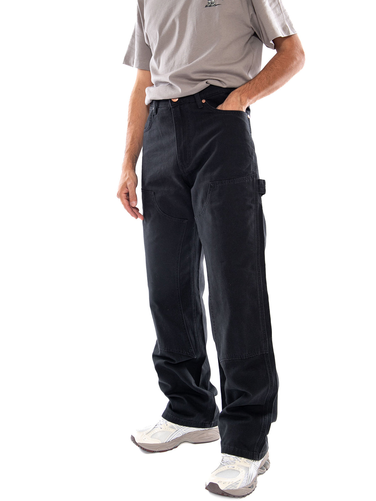 Wrangler Double Knee Carpenter Black - Pantaloni Carpenter Uomo Neri 112386905 BLK WRANGLER 