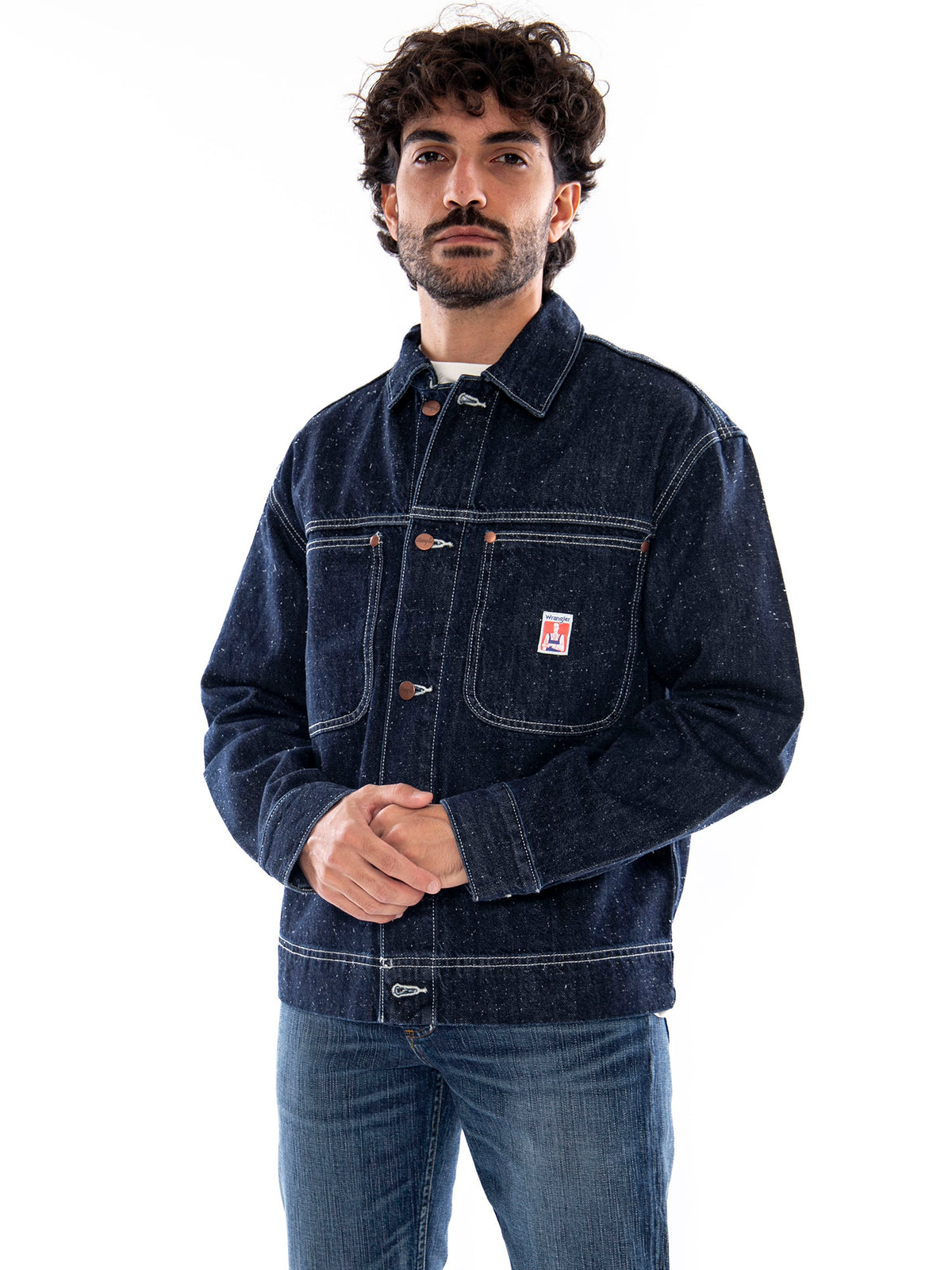 Wrangler LS Overshirt Indigo Nep - Camicia Overshirt Uomo Blu Indigo 112386944 BL WRANGLER 