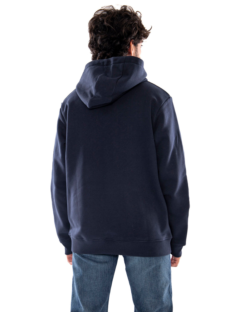 Wrangler Embroidery Hoodie Dark Sapphire Blue - Felpa Uomo con Cappuccio Blu 112387049 BL WRANGLER 