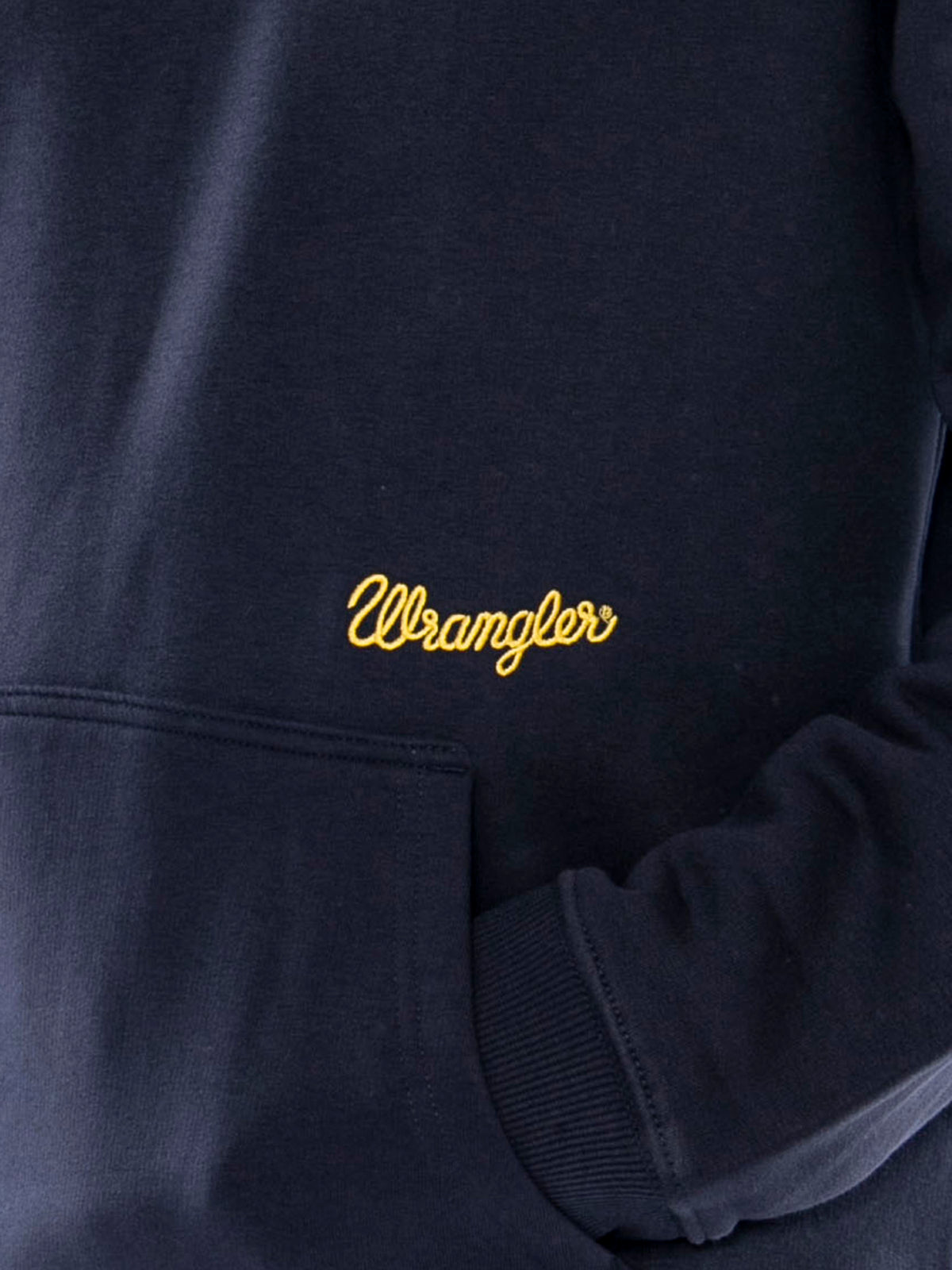 Wrangler Embroidery Hoodie Dark Sapphire Blue - Felpa Uomo con Cappuccio Blu 112387049 BL WRANGLER 