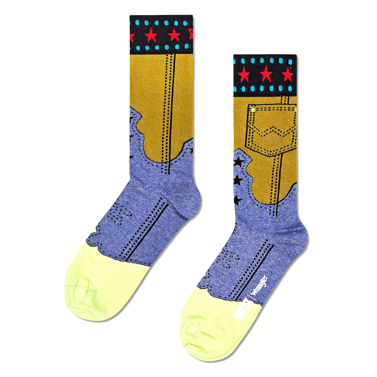 Wrangler Jean Genie Sock Dark Green - Calzini Multicolore P002251-DARK GREEN . HAPPY SOCKS 