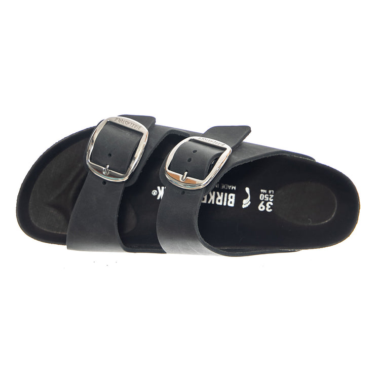 Arizona Big Buckle Oiled Leather Narrow Fit - Sandali Donna Neri 1011075 BLK BIRKENSTOCK 