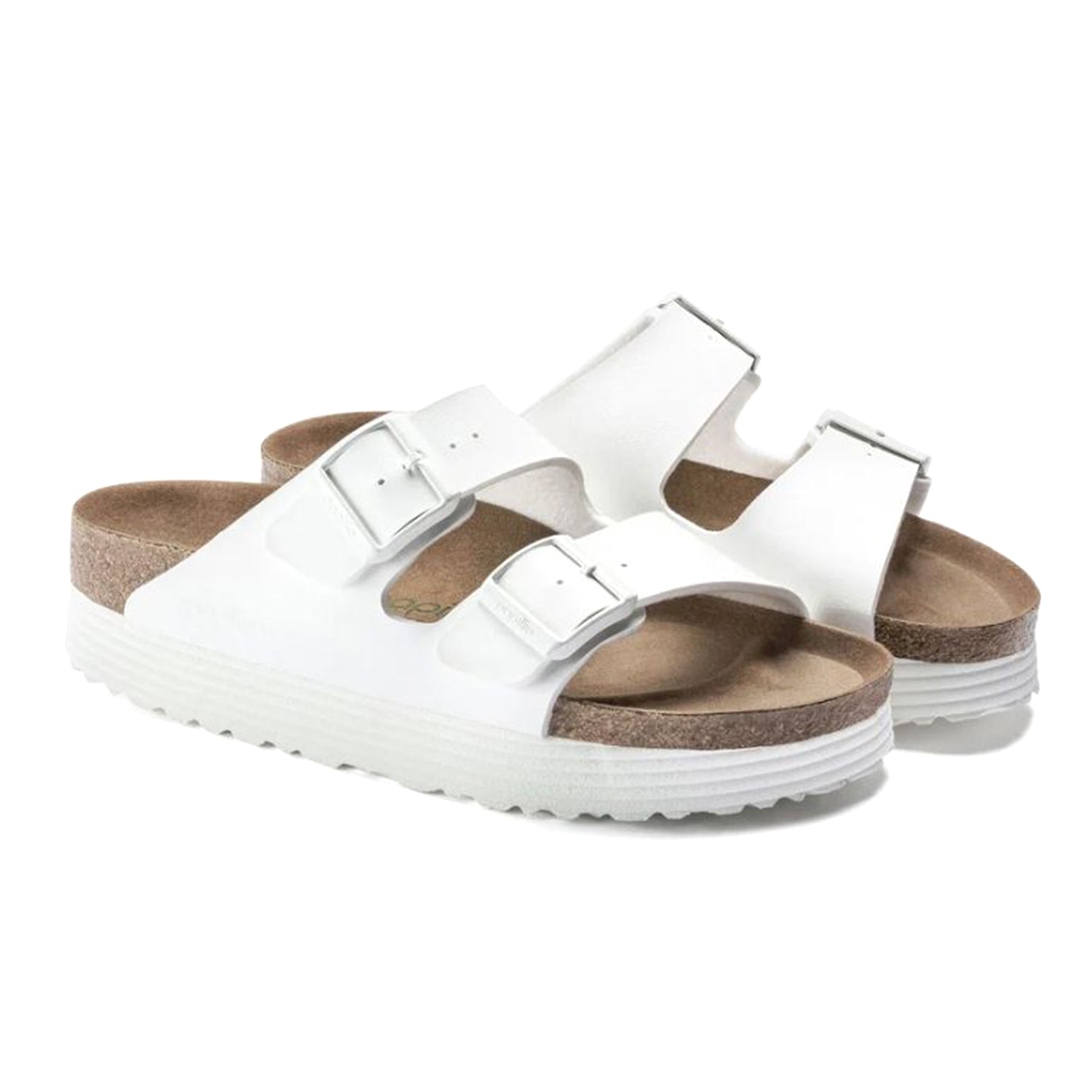 ARIZONA GROOVED WHITE - Sandali Donna Bianchi 1018581 WHT BIRKENSTOCK 