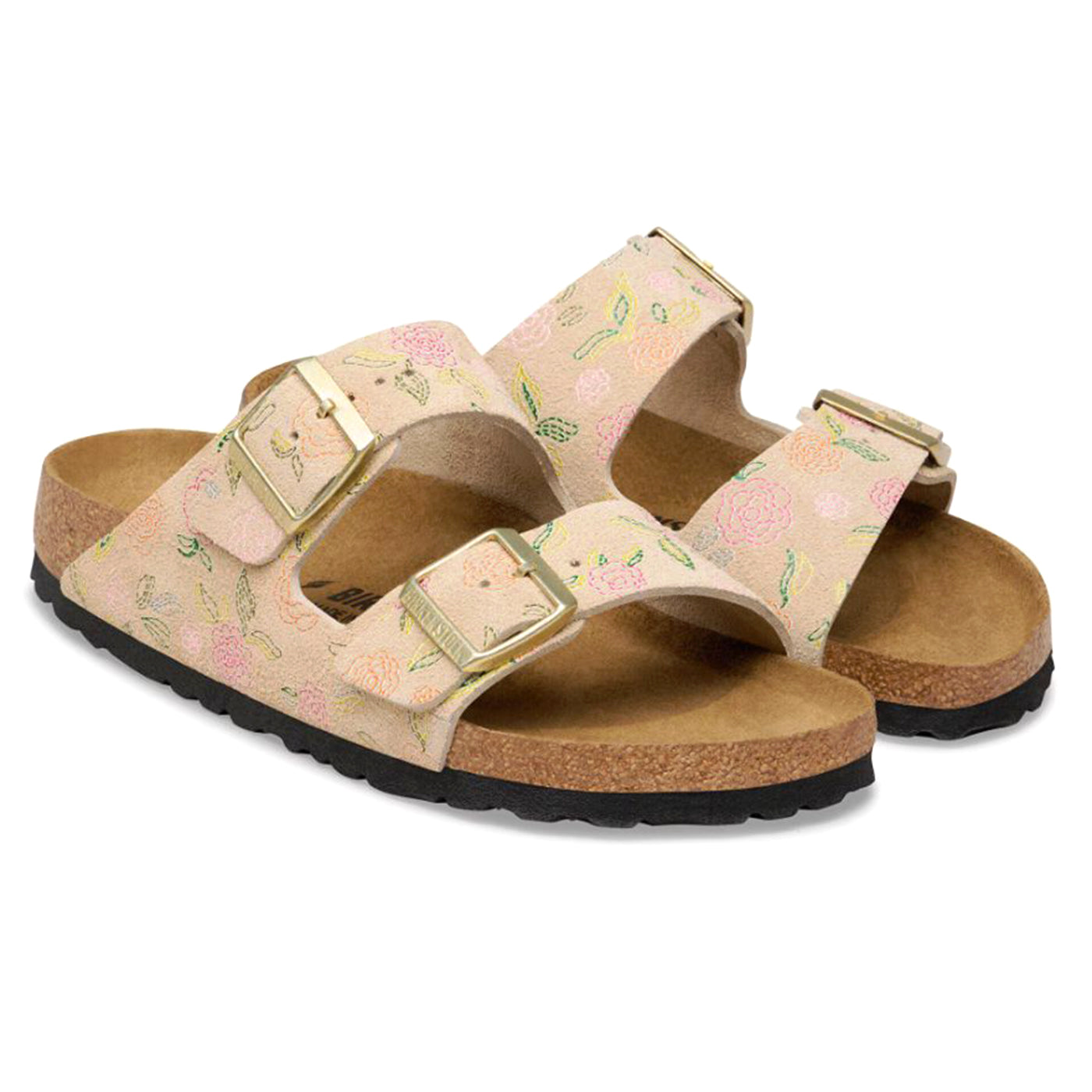 ARIZONA SUEDE LEATHER NARROW FIT SANDCASTLE FLOWER - Sandali Donna Beige 1031736 SDF BIRKENSTOCK 