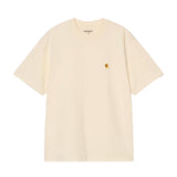 W' S/S CHASE T-SHIRT ORGANIC COTTON SINGLE JERSEY CINEREOUS / GOLD - Camiseta Cuello Redondo Mujer Beige - CARHARTT