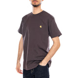 S/S Chase T-Shirt Shale / Gold - Camiseta Cuello Redondo Hombre Marrón Hombre CARHARTT WIP