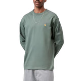 L/S CHASE T-SHIRT VELVET GREEN / GOLD - Camiseta Cuello Redondo Mangas Largas Hombre Verde Hombre CARHARTT WIP