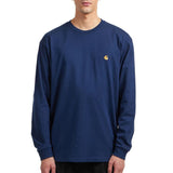 L/S CHASE T-SHIRT JUPITER / GOLD - Camiseta Cuello Redondo Mangas Largas Hombre Azul Hombre CARHARTT WIP