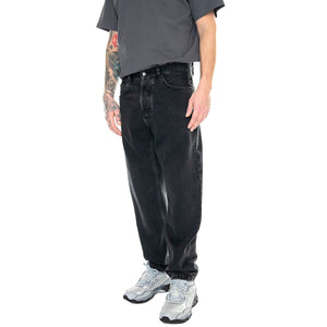 NEWEL PANT BLACK / STONE WASHED - Pantaloni Denim Jeans Uomo Neri I029208 8906 CARHARTT WIP 