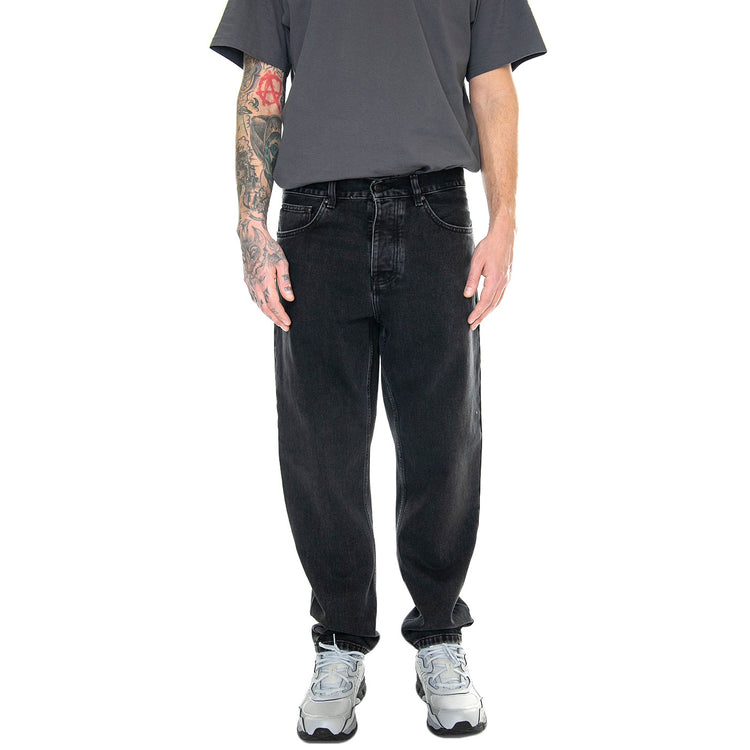 NEWEL PANT BLACK / STONE WASHED - Pantaloni Denim Jeans Uomo Neri I029208 8906 CARHARTT WIP 