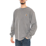 L/S Nelson T-Shirt Yosemite - Camiseta Cuello Redondo Mangas Largas Hombre Gris Hombre CARHARTT WIP